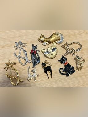 Assorted Cat Brooches